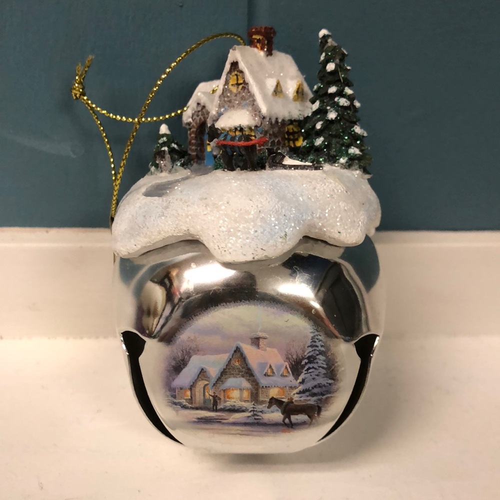 2006 Ashton Drake Thomas Kinkade Ornament‎ Sleigh Bells    Victorian's Christmas